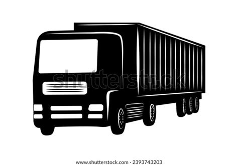 Truck Logo Design Vector Black White Stock Vector (Royalty Free ...