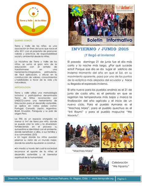 Bolet N Tierra Y Valle Mes De Junio Pdf