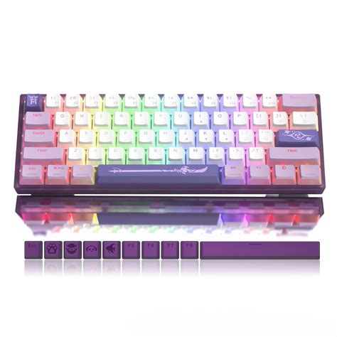 Mua Womier 60 Percent Keyboard WK61 Mechanical RGB Wired Gaming Keyboard Hot Swappable Purple
