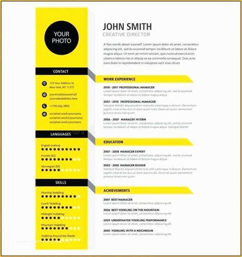 Free Colorful Resume Templates Of 14 Colorful Resume Template Free ...