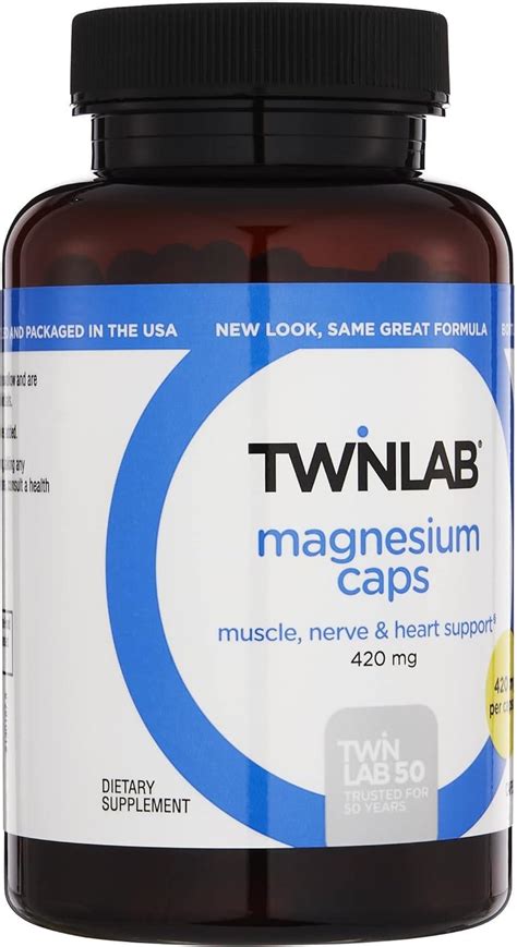 Twinlab Magnesium Capsules 420mg - 100 Count | High-Quality Magnesium Supplement