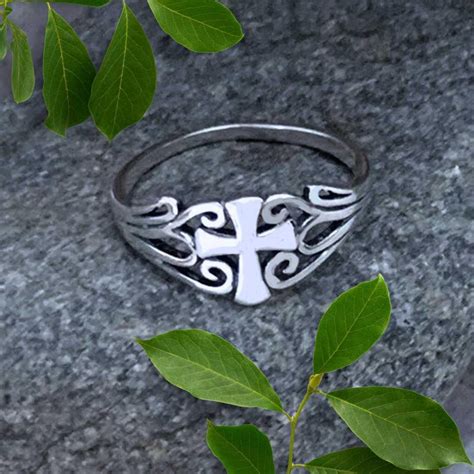 Sterling Silver Cross Ring Gle Good Living Essentials In