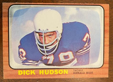 1966 Topps Football Dick Hudson 25 Buffalo Bills Tackle Nice Ebay