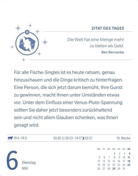 Fische Sternzeichenkalender 2025 Tagesabreißkalender Ihr Horoskop