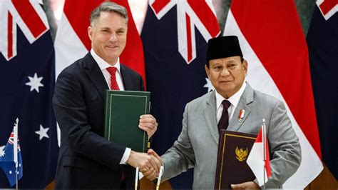 Richard Marles And Prabowo Sign Historic Defence Pact Between Australia