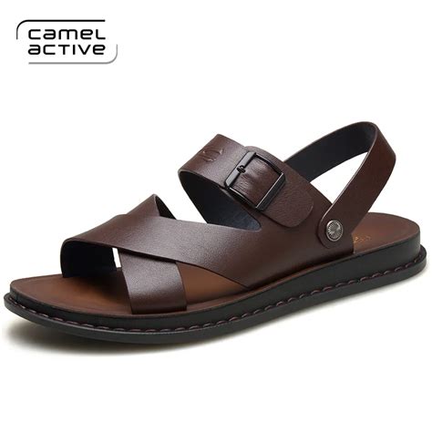 Camel Active Men Sandals Genuine Leather Sandals Men Fashion