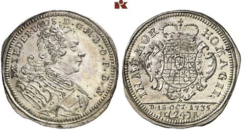 Friedrich 1735 1763 1 24 Taler Groschen 1735 Bayreuth Slg Wilm 772