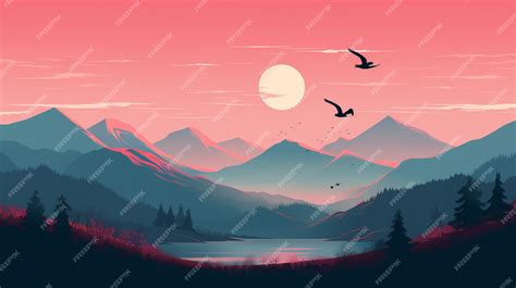 Premium Photo | Epic scene mountains vectorial