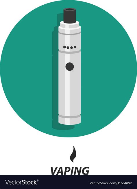 Flat Vaping Icon Circle Royalty Free Vector Image