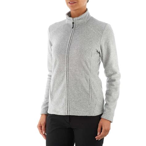 Fleecejacke Mh120 Damen Grau Meliert Quechua Decathlon Österreich