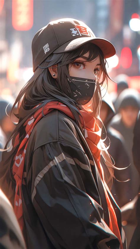 Masked Girl Anime iPhone Wallpaper 4K iPhone Wallpapers Wallpaper ...