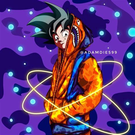 Bape Goku De foto a caricatura Fotos de gohan Personajes cómicos