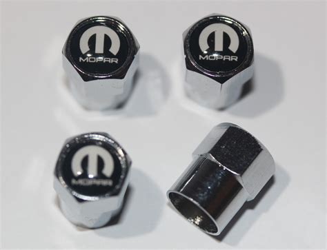 Mopar Black Tire Valve Stem Caps Plus Free Extra Cap Tire Valve