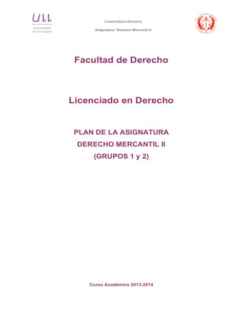 Derecho Mercantil II