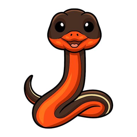 Premium Vector Cute Happy Garter Snake Cartoon