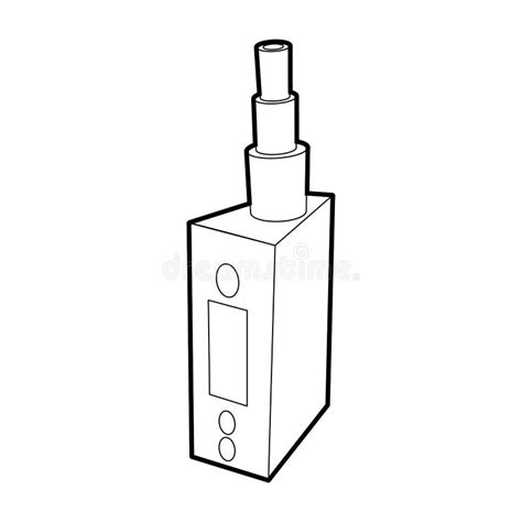 Dispositivo De Vape Jugo Para El Icono Del Vape Estilo Del Esquema