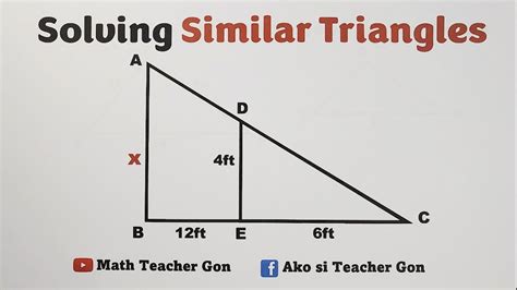 Solving Similar Triangles by @MathTeacherGon - Worksheets Library