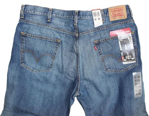 New Levis 567 Mens Low Rise Loose Boot Cut Blue Denim Jeans Nwt Ebay