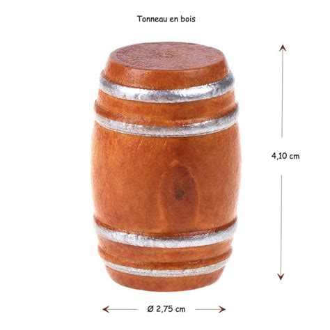 Tonneau Barrique En Bois Miniature Miniaputiens