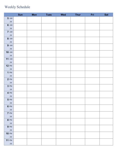 Weekly Planner Schedule 6 Free Pdf Printables Printablee Weekly