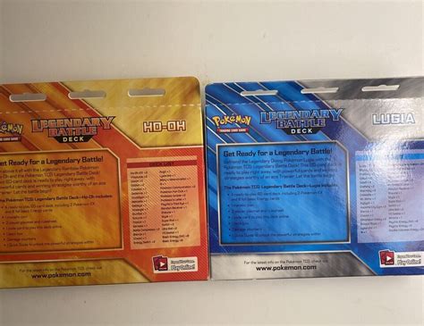 Pokemon Lugia And Ho Oh Legendary Battle Deck Bundle 2 Decks