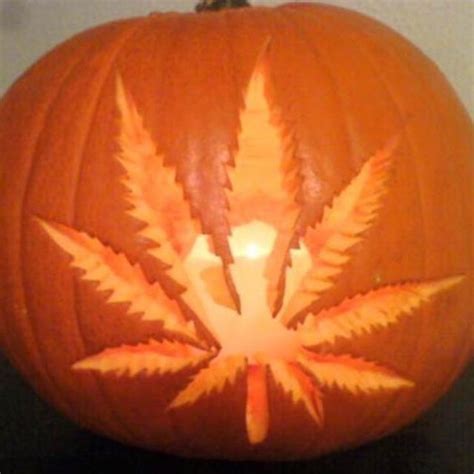 Pot Leaf Pumpkin Carving