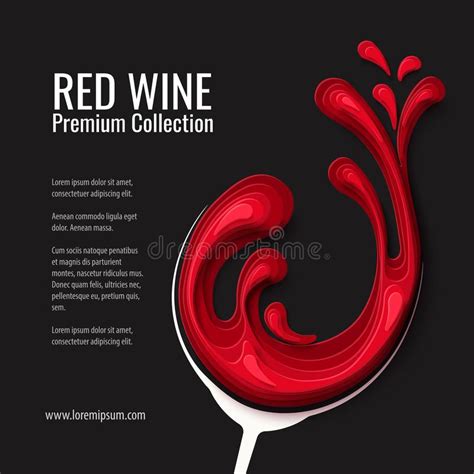 Respingo Do Vinho Tinto No Vidro Ilustração do Vetor Ilustração de