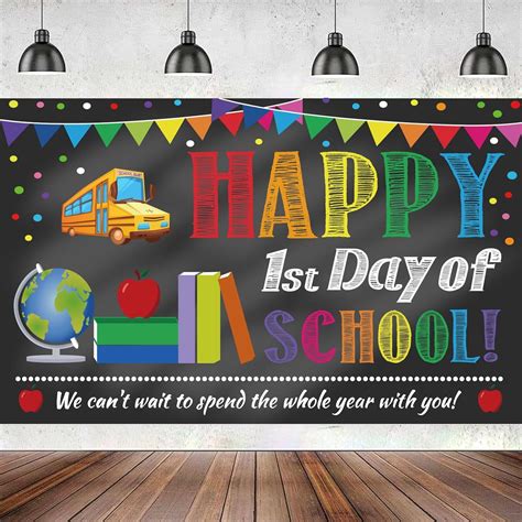 First Day Of School Backdrop Banner Welcome Back To School Banner