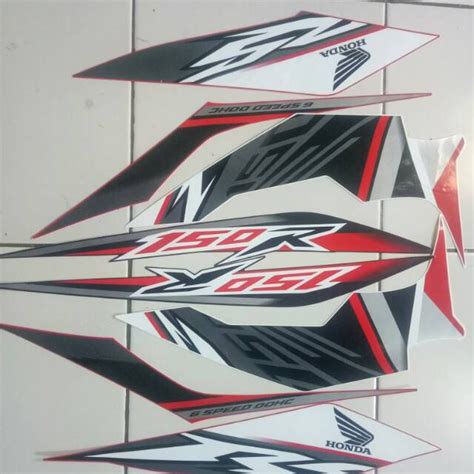 Jual Stiker Striping Honda Sonic Rs Hitam Merah Shopee Indonesia