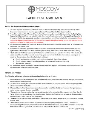 Fillable Online FACILITY USE APPLICATION California Fax Email Print