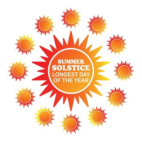 Premium Vector Summer Solstice Longest Day Of The Year