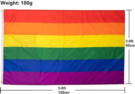 Buy TOPFLAGS Rainbow Gay Pride Flag 3x5 Ft LGBTQ Pride Parade Banner Flags UV Fade Resistant