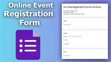 How To Create An Online Registration Form For An Event Using Google