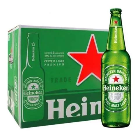 Cerveja Heineken Garrafa 600ml 12 Unidades MercadoLivre