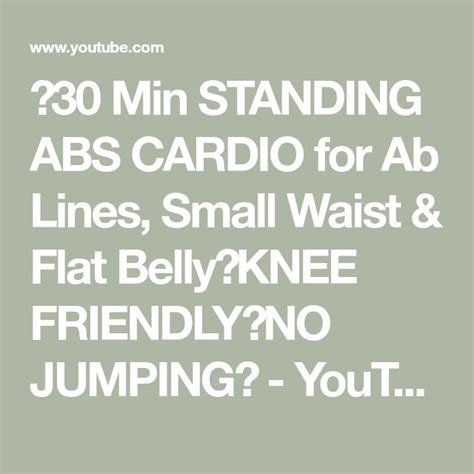 🔥30 Min Standing Abs Cardio For Ab Lines Small Waist And Flat Belly🔥knee