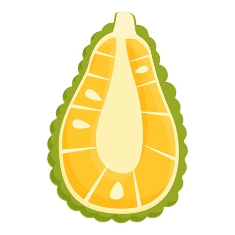 Premium Vector Yellow Jackfruit Icon Cartoon Vector Fruit Food Green