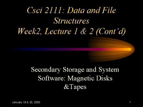 Csci Data And File Structures Week