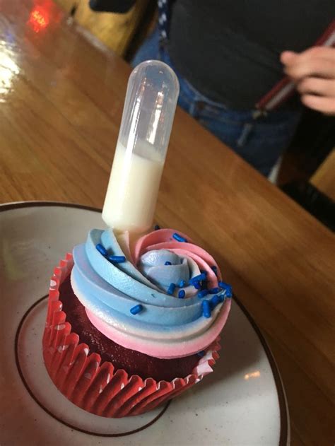 Patriotic Red Velvet Cupcakes With A Pipette Of RumChata Cocktail