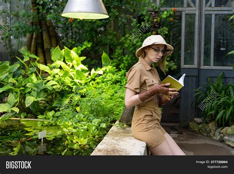 Woman Botanist Dressed Image And Photo Free Trial Bigstock