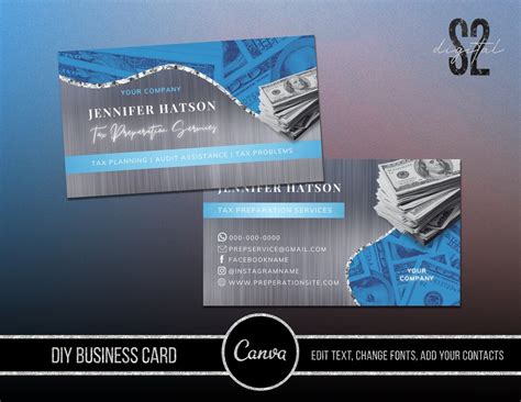 Tax Preparer Business Card Template Tax Preparation Accounting