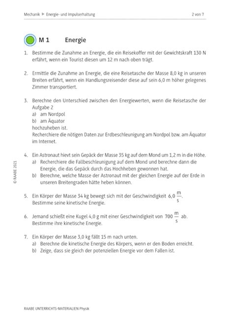 Sekundarstufe Unterrichtsmaterial Physik