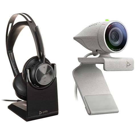 Poly Studio P5 1080p Webcam With Voyager Focus 2 Uc Stereo