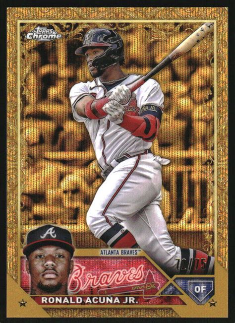 Ronald Acuna Jr 2023 Topps Gilded Collection 57 Wave Gold Etch