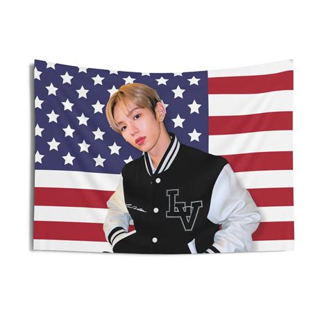 Riize Shotaro Varsity America Flag Banner Riize Members Kpop Flag