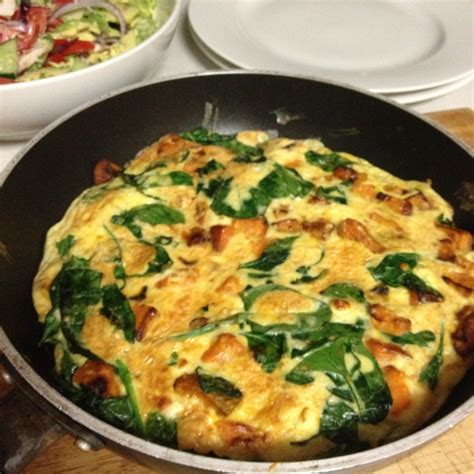 Sweet Potato Spinach And Feta Frittata