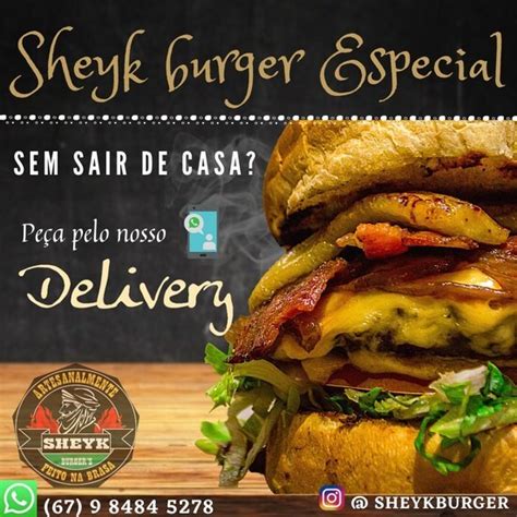 Menu Em Sheyk Burger Hamburgueres Artesanais Restaurante Campo Grande