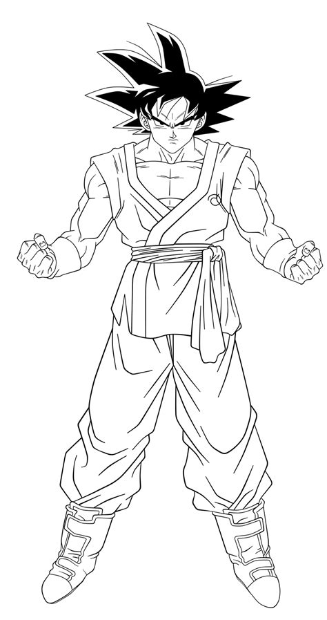 Goku Lineart By Bardocksonic On Deviantart