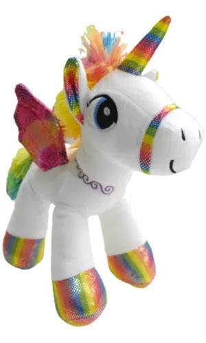 Unicornio De Peluche Con Alas Mediano