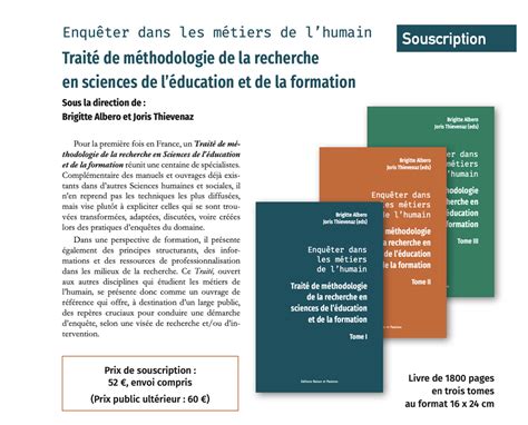 Traité de méthodologie de la recherche en Sciences de léducation et de