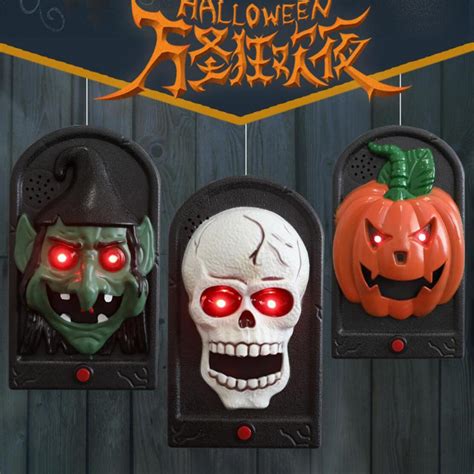 Halloween Haunted Doorbell Animated Eyeball Halloween Decoration With